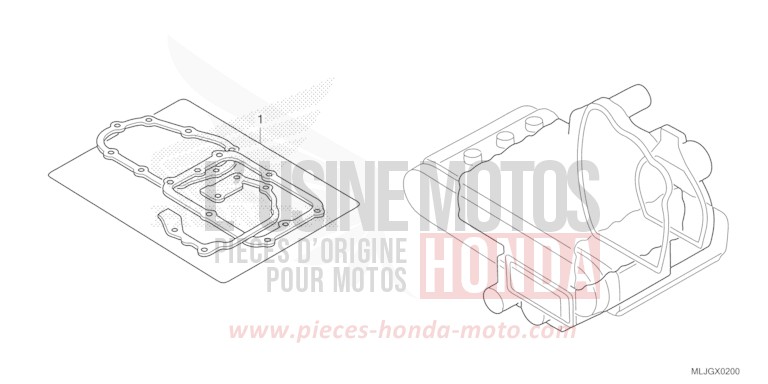 TROUSSE DE JOINT B de Gold Wing PEARL DEEP MUD GRAY (NHC47) 2026